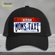 Moms Taxi Utah Novelty License Plate Hat Mesh / Black