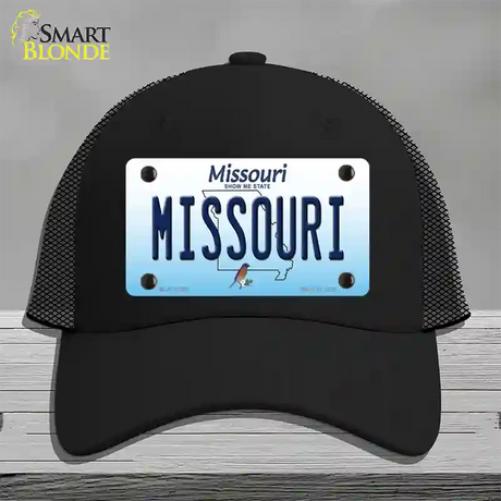 Missouri Show Me State Novelty License Plate Hat Mesh / Black