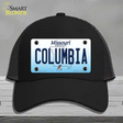 Columbia Missouri Novelty License Plate Hat Mesh / Black