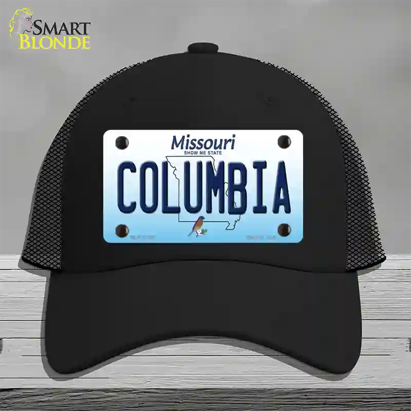 Columbia Missouri Novelty License Plate Hat Mesh / Black