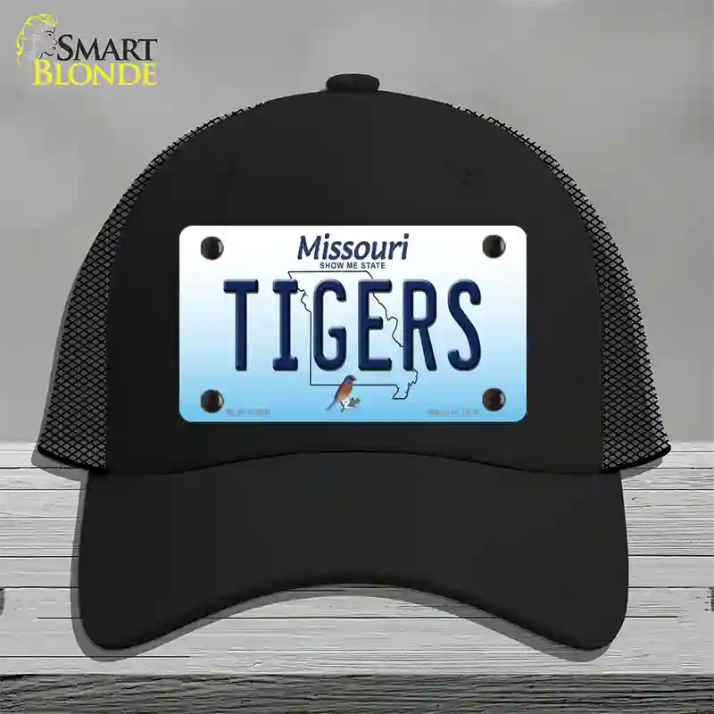 Tigers Missouri Novelty License Plate Hat Mesh / Black