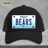 Bears Missouri Novelty License Plate Hat Mesh / Black