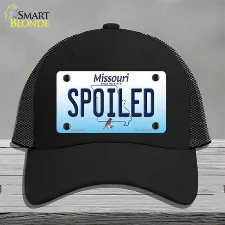 Spoiled Missouri Novelty License Plate Hat Mesh / Black