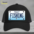 Fishing Missouri Novelty License Plate Hat Mesh / Black