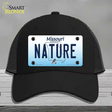 Nature Missouri Novelty License Plate Hat Mesh / Black