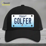 Golfer Missouri Novelty License Plate Hat Mesh / Black