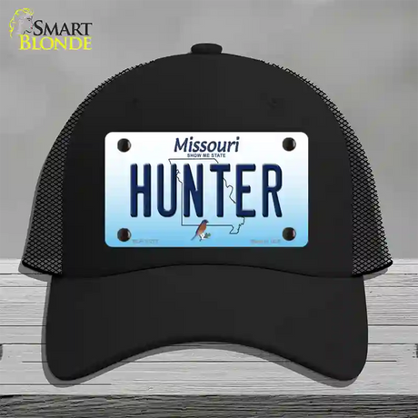 Hunter Missouri Novelty License Plate Hat Mesh / Black