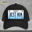 Best Mom Missouri Novelty License Plate Hat Mesh / Black