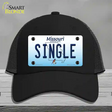 Single Missouri Novelty License Plate Hat Mesh / Black