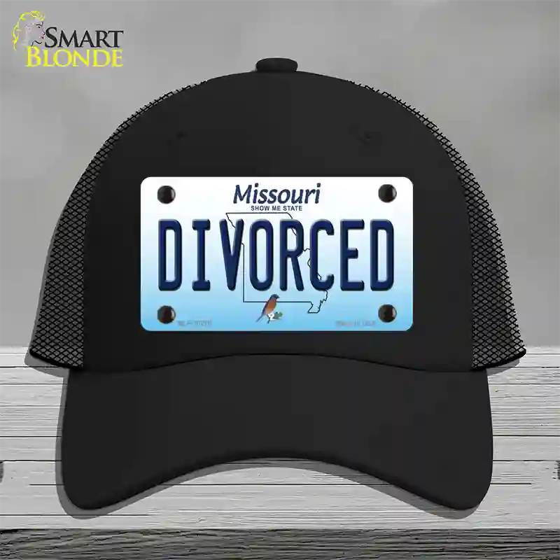 Divorced Missouri Novelty License Plate Hat Mesh / Black