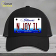 N Joy IL Illinois Novelty License Plate Hat Mesh / Black