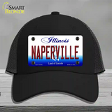 Naperville Illinois Novelty License Plate Hat Mesh / Black