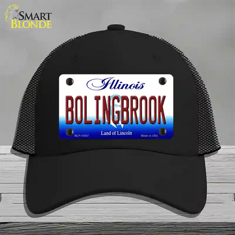 Bolingbrook Illinois Novelty License Plate Hat Mesh / Black