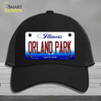 Orland Park Illinois Novelty License Plate Hat Mesh / Black