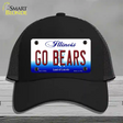 Go Bears Illinois Novelty License Plate Hat Mesh / Black