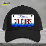 Go Cubs Illinois Novelty License Plate Hat Mesh / Black