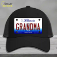 Grandma Illinois Novelty License Plate Hat Mesh / Black