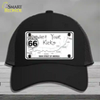 US Route 66 Map Novelty License Plate Hat Mesh / Black