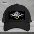 Route 66 Shield Wings Novelty License Plate Hat Mesh / Black