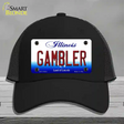 Gambler Illinois Novelty License Plate Hat Mesh / Black