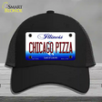 Chicago Pizza Illinois Novelty License Plate Hat Mesh / Black