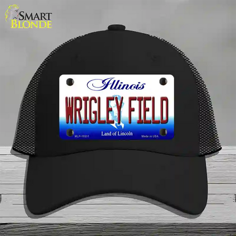 Wrigley Field Illinois Novelty License Plate Hat Mesh / Black