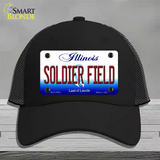 Soldier Field Illinois Novelty License Plate Hat Mesh / Black