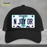 N Joy OR Oregon Novelty License Plate Hat Mesh / Black