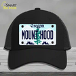 Mount Hood Oregon Novelty License Plate Hat Mesh / Black