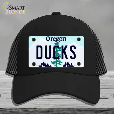 Ducks Oregon Novelty License Plate Hat Mesh / Black