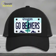 Go Beavers Oregon Novelty License Plate Hat Mesh / Black