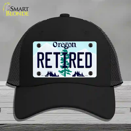 Retired Oregon Novelty License Plate Hat Mesh / Black