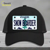 Snow Boarder Oregon Novelty License Plate Hat Mesh / Black