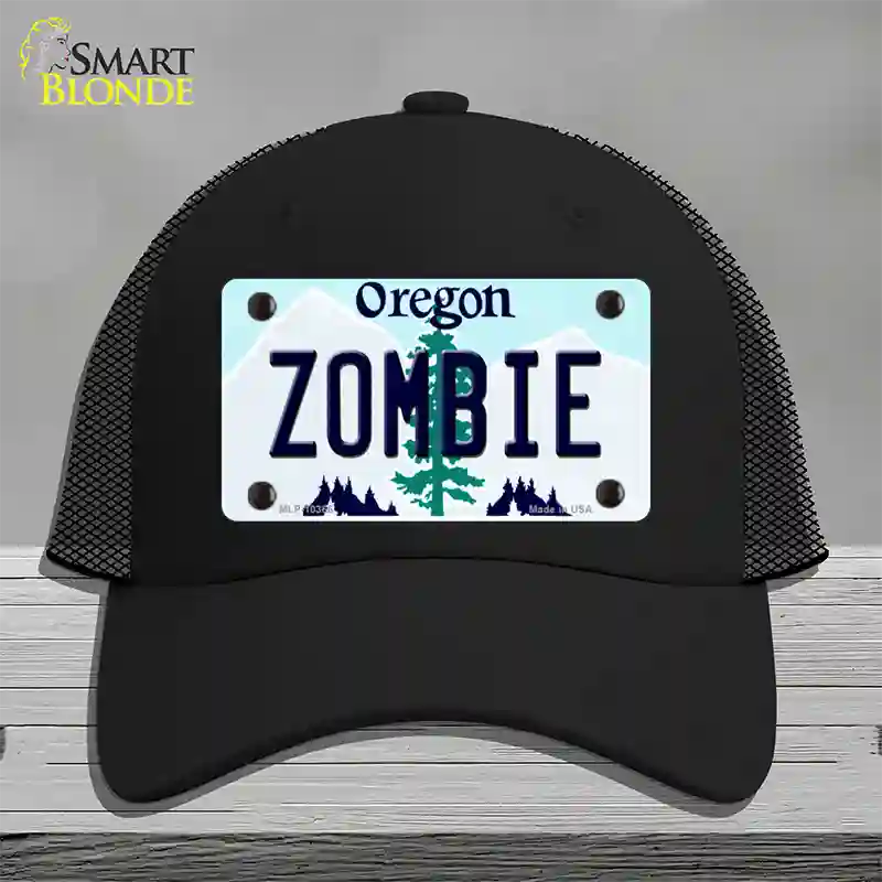 Zombie Oregon Novelty License Plate Hat Mesh / Black