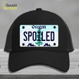 Spoiled Oregon Novelty License Plate Hat Mesh / Black