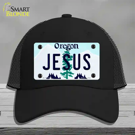 Jesus Oregon Novelty License Plate Hat Mesh / Black