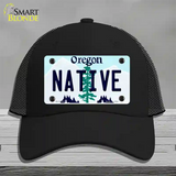 Native Oregon Novelty License Plate Hat Mesh / Black