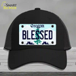 Blessed Oregon Novelty License Plate Hat Mesh / Black