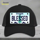 Blessed Oregon Novelty License Plate Hat Mesh / Black