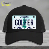 Golfer Oregon Novelty License Plate Hat Mesh / Black