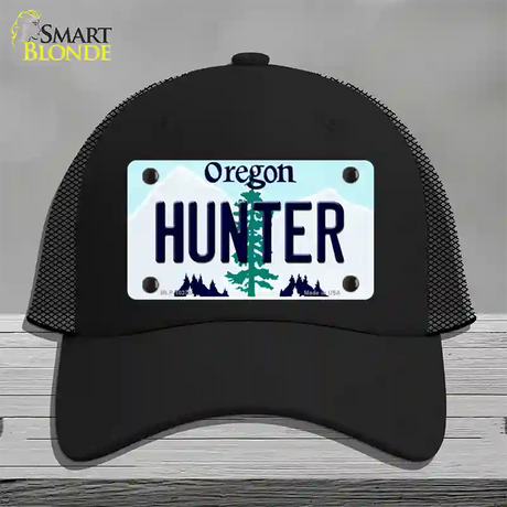 Hunter Oregon Novelty License Plate Hat Mesh / Black