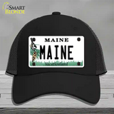 Maine Vacationland Novelty License Plate Hat Mesh / Black