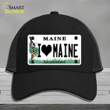 I Love Maine Novelty License Plate Hat Mesh / Black