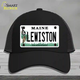 Lewiston Maine Novelty License Plate Hat Mesh / Black