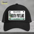 South Portland Maine Novelty License Plate Hat Mesh / Black