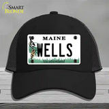 Wells Maine Novelty License Plate Hat Mesh / Black