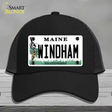 Windham Maine Novelty License Plate Hat Mesh / Black