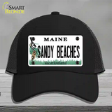 Sandy Beaches Maine Novelty License Plate Hat Mesh / Black