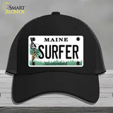 Surfer Maine Novelty License Plate Hat Mesh / Black