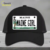 Maine Girl Novelty License Plate Hat Mesh / Black